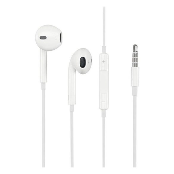 APPLE fülhallgató SZTEREO (3.5mm jack, mikrofon, felvevő gomb, hangerőszabályzó, MD827ZM/B utód) FEHÉR