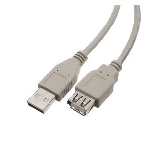 Kábel hosszabbító (USB 2.0 - USB 2.0, 180cm, törésgátló) SZÜRKE