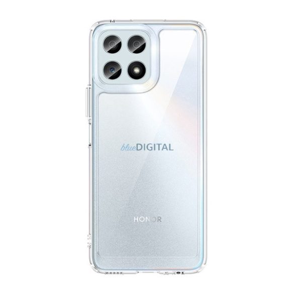 Műanyag telefonvédő (szilikon keret, közepesen ütésálló, átlátszó hátlap) ÁTLÁTSZÓ Honor X8 4G