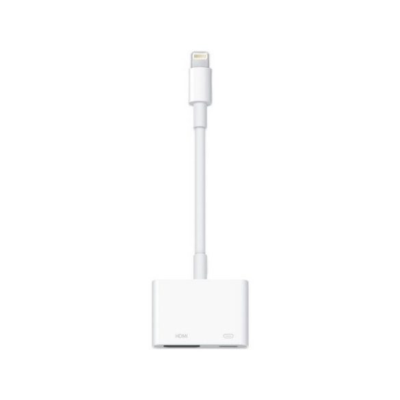 APPLE TV/HDMI adapter kábel (HDMI-DV+lightning aljzat - lightning) FEHÉR 