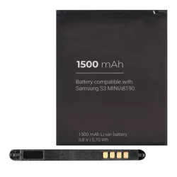   Akku 1500mAh LI-ION (EB-F1M7FLU kompatibilis) Samsung Galaxy S3 mini VE (GT-I8200), Samsung Galaxy S3 mini (GT-I8190)