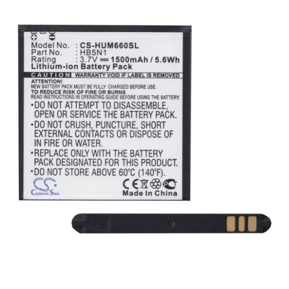 CAMERON SINO Li-Ion akku (3.7V/1500mAh, MetroPCS BCC1023 kompatibilis) FEKETE Huawei Ascend Y330, Huawei Ascend G300 (U8815)