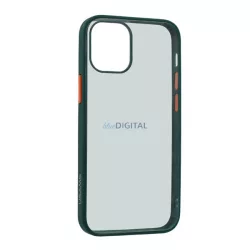   USAMS szilikon telefonvédő (ütésállóság, átlátszó hátlap) SÖTÉTZÖLD Apple iPhone 12 mini