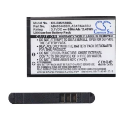   CAMERON SINO Li-Ion akku (3.7V/650mAh, Samsung AB463446BC kompatibilis) FEKETE 