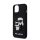 KARL LAGERFELD 3D RUBBER KARL AND CHOUPETTE szilikon telefonvédő (ütésállóság, légpárnás sarok, műanyag hátlap) FEKETE Apple iPhone 13