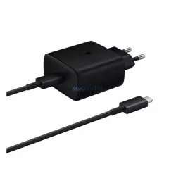   SAMSUNG hálózati töltő Type-C aljzat (45W, PD gyorstöltő + 100cm Type-C kábel) FEKETE