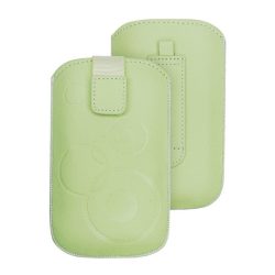   DEKOCASE tok álló (univerzális, kör minta, kihúzható tépőzár, övre fűzhető, XXL méret) MENTAZÖLD