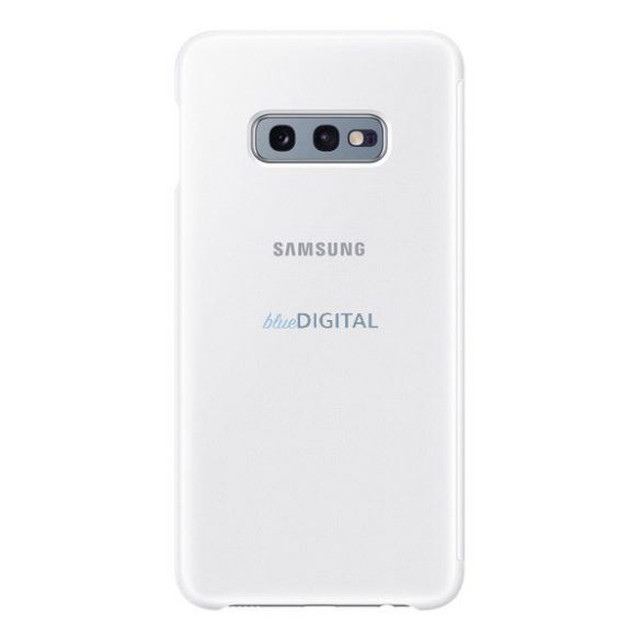 SAMSUNG tok álló (aktív FLIP, oldalra nyíló, átlátszó előlap) FEHÉR Samsung Galaxy S10e (SM-G970)