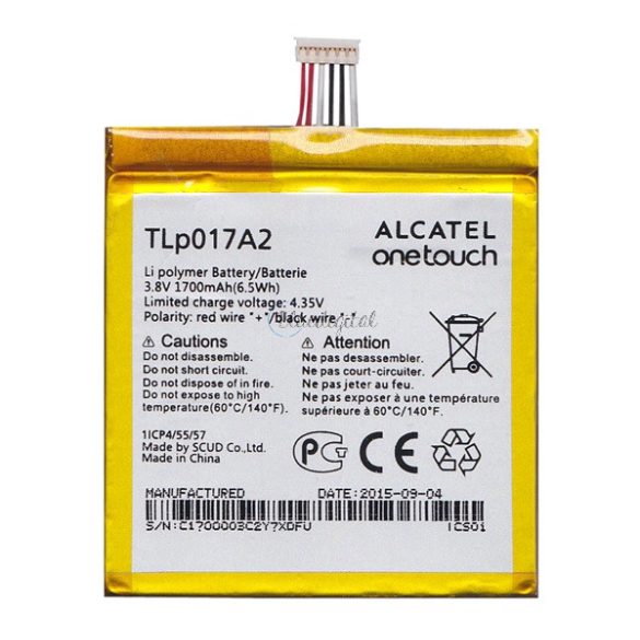 ALCATEL akku 1700 mAh LI-Polymer Alcatel Idol 2 mini (OT-6016X), Alcatel Idol Mini (OT-6012D), Alcatel Fire E (OT-6015X)