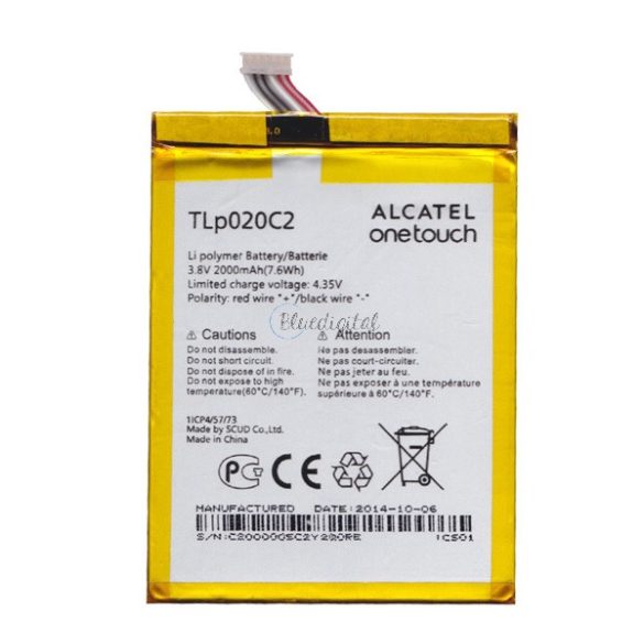 ALCATEL akku 2000 mAh LI-Polymer Alcatel Idol S (OT-6034), Alcatel Idol Alpha (OT-6032X), Alcatel Idol 2 (OT-6037), Alcatel Idol X (OT-6040)