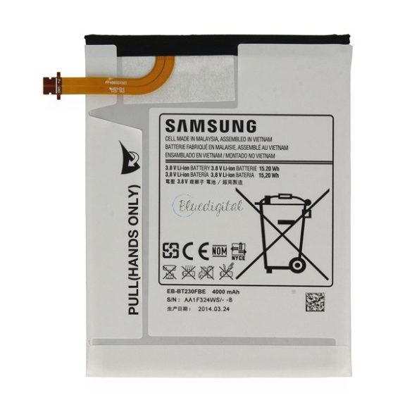 SAMSUNG akku 4000 mAh LI-ION Samsung Galaxy Tab4 7.0 LTE (SM-T235), Samsung Galaxy Tab4 7.0 3G (SM-T231), Samsung Galaxy Tab4 7.0 WIFI (SM-T230)