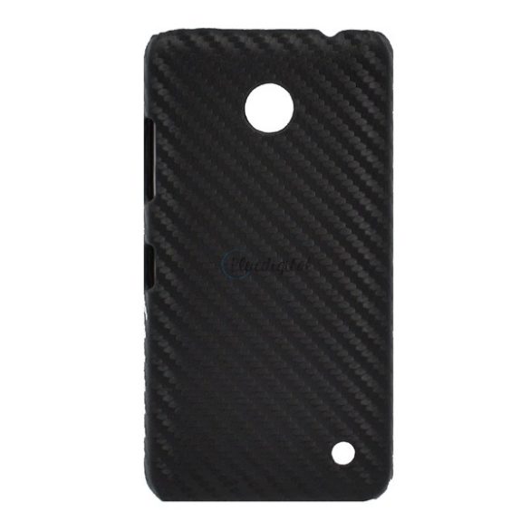 Műanyag telefonvédő (karbon minta) FEKETE Nokia Lumia 635, Nokia Lumia 630