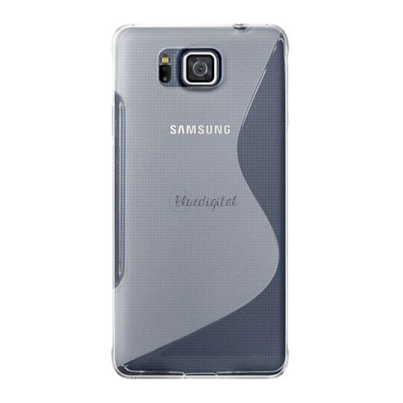Szilikon telefonvédő (S-line) ÁTLÁTSZÓ Samsung Galaxy Alpha (SM-G850)