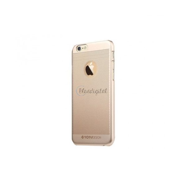 TOTU Ambulatory műanyag telefonvédő (lyukacsos minta, logó kivágás) ARANY Apple iPhone 6 4.7, Apple iPhone 6S 4.7