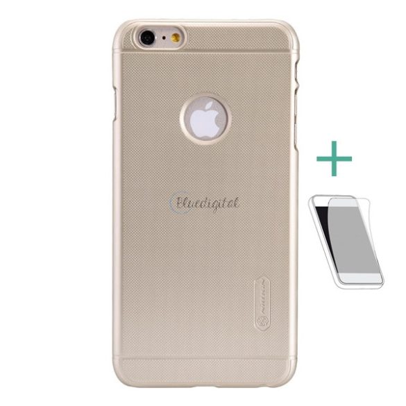 NILLKIN SUPER FROSTED műanyag telefonvédő (gumírozott, érdes felület, logó kivágás + képernyővédő fólia) ARANY Apple iPhone 6 Plus 5.5, Apple iPhone 6S Plus 5.5