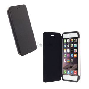 KRUSELL FLIPCase DONSÖ műanyag telefonvédő (oldalra nyíló bőr hatású FLIP) FEKETE Apple iPhone 6 Plus 5.5, Apple iPhone 6S Plus 5.5