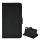 Tok álló, bőr hatású (FLIP, oldalra nyíló, asztali tartó funkció, karbon minta) FEKETE Sony Xperia Z3 (D6653)