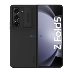   NILLKIN CAMSHIELD SILKY szilikon telefonvédő (matt, mikrofiber plüss belső, kameravédő, környezetbarát) FEKETE Samsung Galaxy Z Fold5 5G (SM-F946)