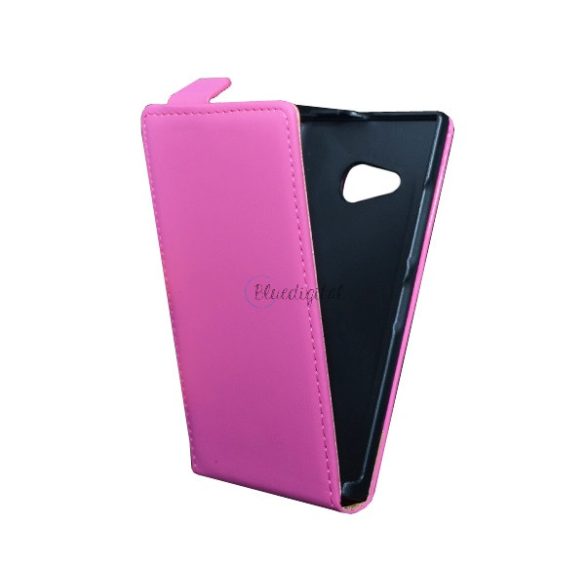 Tok álló, bőr hatású (FLIP, lefelé nyíló) RÓZSASZÍN Nokia Lumia 735, Nokia Lumia 730