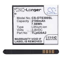   CAMERON SINO Li-Ion akku (3.8V/2100mAh, Alcatel TLi020A1 kompatibilis) FEKETE Alcatel Pop S3 (OT-5050Y)