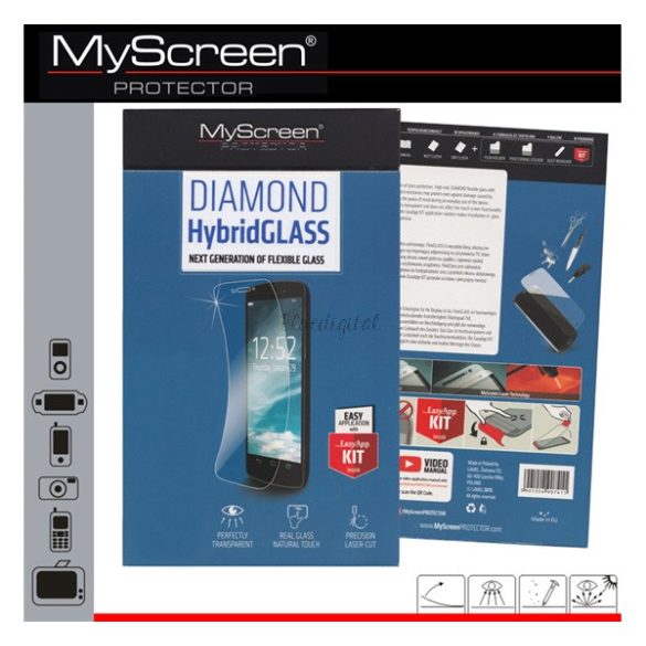 MYSCREEN HYBRIDGLASS védő üveg (csak hátsó, flexibilis, karcálló, ütésálló, 0.15mm, 8H) ÁTLÁTSZÓ Samsung Galaxy S6 EDGE (SM-G925F)
