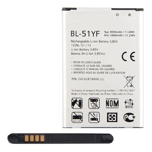 Akku 3000mAh LI-ION (BL-51YF kompatibilis) LG G4 (H815), LG G4 Stylus (H635)