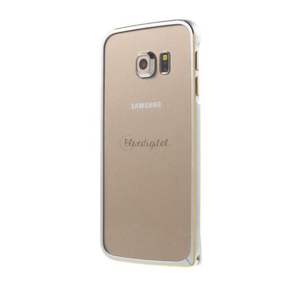 LOVE MEI telefonvédő alumínium keret (BUMPER) EZÜST Samsung Galaxy S6 EDGE (SM-G925F)