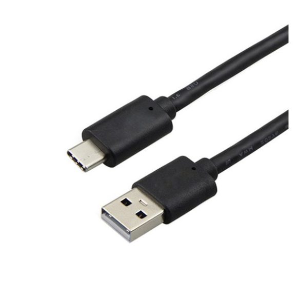 Adatkábel (USB - Type-C, gyorstöltő, 100cm) FEKETE