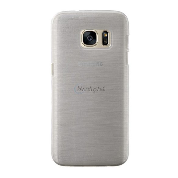 Szilikon telefonvédő (szálcsiszolt minta) FEHÉR Samsung Galaxy S7 (SM-G930)