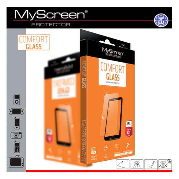 MYSCREEN COMFORT GLASS képernyővédő üveg (extra karcálló, ütésálló, 0.33mm, 9H) ÁTLÁTSZÓ Samsung Galaxy Grand Prime (SM-G530F), Samsung Galaxy Grand Prime 2015 (SM-G531F)