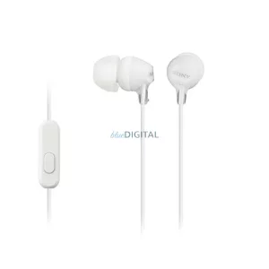 SONY fülhallgató SZTEREO (3.5mm jack, mikrofon, felvevő gomb) FEHÉR