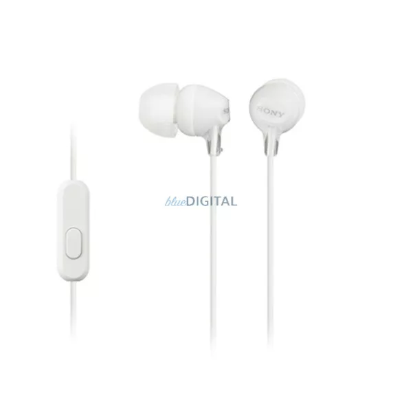 SONY fülhallgató SZTEREO (3.5mm jack, mikrofon, felvevő gomb) FEHÉR