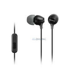   SONY fülhallgató SZTEREO (3.5mm jack, mikrofon, felvevő gomb) FEKETE