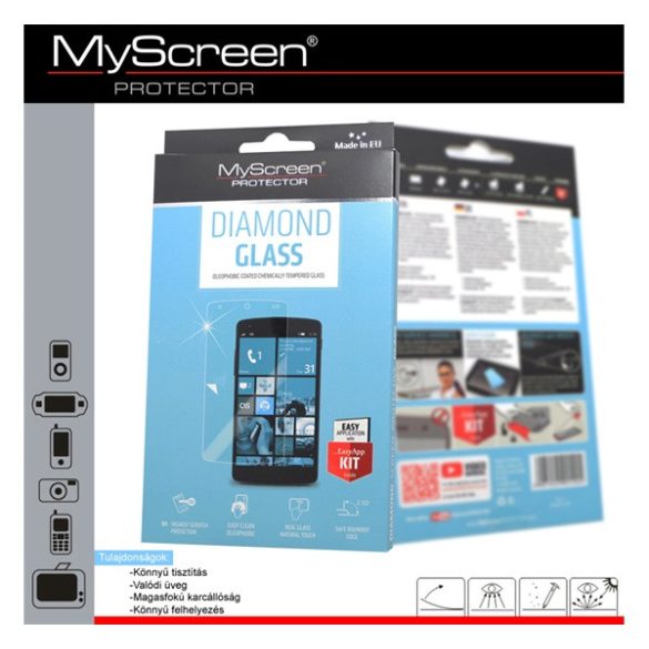 MYSCREEN DIAMOND GLASS képernyővédő üveg (extra karcálló, ütésálló, 0.33mm, 9H, NEM íves) ÁTLÁTSZÓ Huawei P9