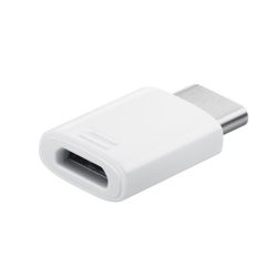   SAMSUNG adapter (microUSB aljzat - Type-C, OTG, adatátvitel és töltés) FEHÉR