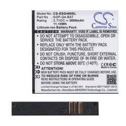   CAMERON SINO Li-Ion akku (3.7V/3000mAh, Evolveo SGP-Q4-BAT kompatibilis) FEKETE Evolveo Strongphone Q4