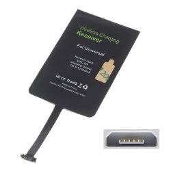   Wireless töltő adapter (fogadóegység, felső microUSB töltőcsatlakozó) FEKETE