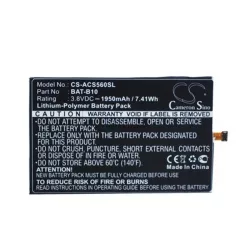   CAMERON SINO Li-Polymer akku (3.8V/1950mAh, Acer BAT-B10 kompatibilis) FEKETE Acer Liquid Jade (S55)