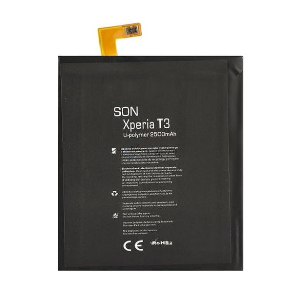 CAMERON SINO Li-Polymer akku (3,8V / 2500mAh, Sony Ericsson LIS1546ERPC kompatibilis) FEKETE Sony Xperia C3 (D2533), Sony Xperia T3 (D5103)