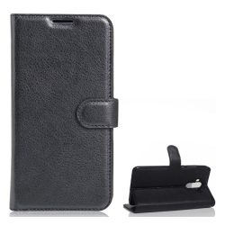   Tok álló, bőr hatású (FLIP, oldalra nyíló, asztali tartó funkció, prémium) FEKETE Huawei Mate 9