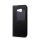 Tok álló, bőr hatású (FLIP, oldalra nyíló, hívókijelzés, View Window) FEKETE Samsung Galaxy A3 (2017) SM-A320F