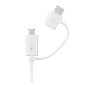 SAMSUNG adatkábel 2in1 (USB - microUSB/Type-C) FEHÉR