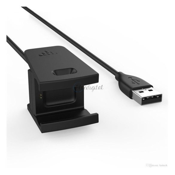 Töltőkábel USB (mágneses, 55cm) FEKETE Fitbit Charge 2