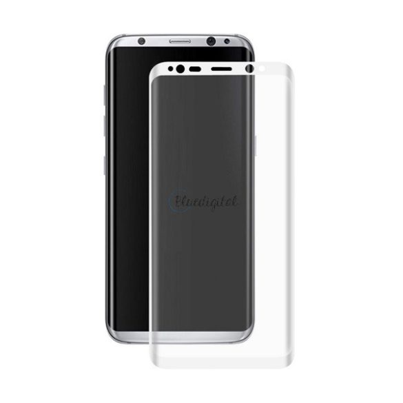 ENKAY képernyővédő üveg (3D full cover, íves, karcálló, 0.26mm, 9H) FEHÉR Samsung Galaxy S8 Plus (SM-G955)