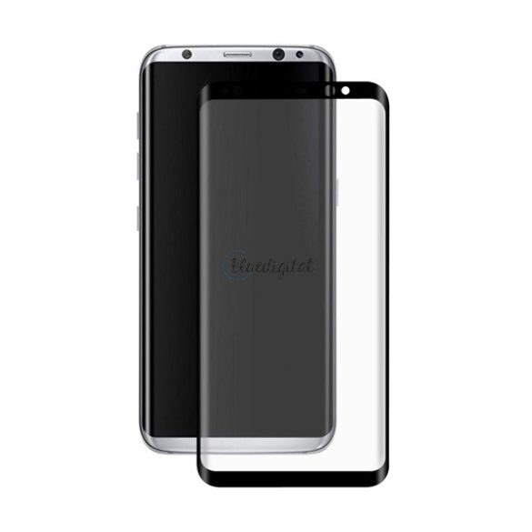 ENKAY képernyővédő üveg (3D full cover, íves, karcálló, 0.26mm, 9H) FEKETE Samsung Galaxy S8 Plus (SM-G955)