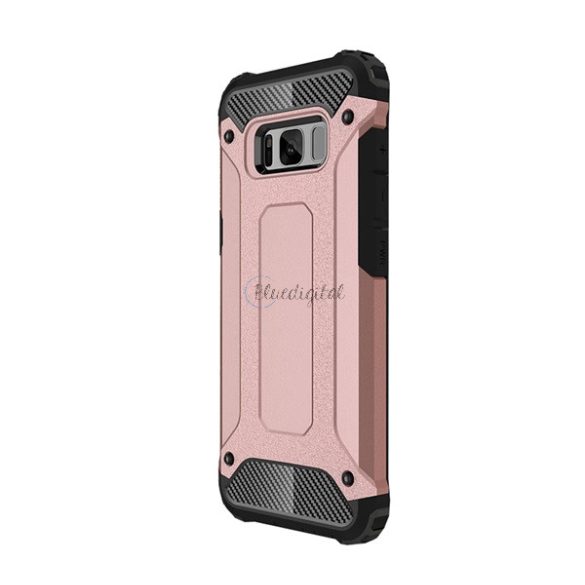 Defender műanyag telefonvédő (közepesen ütésálló, légpárnás sarok, szilikon belső, fémhatás) ROZÉARANY Samsung Galaxy S8 Plus (SM-G955)