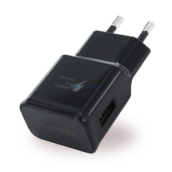 SAMSUNG hálózati töltő USB aljzat (10W, EP-TA20EBE, gyorstöltő) FEKETE