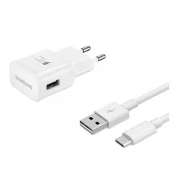   SAMSUNG hálózati töltő USB aljzat (15W, gyorstöltő + EP-DR140AWE Type-C kábel 80cm) FEHÉR