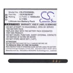   CAMERON SINO Li-Ion akku (3.7V/1650mAh, NAVON G55133 kompatibilis) FEKETE Navon Mizu D500, Navon Mizu M500, Navon Mizu D501