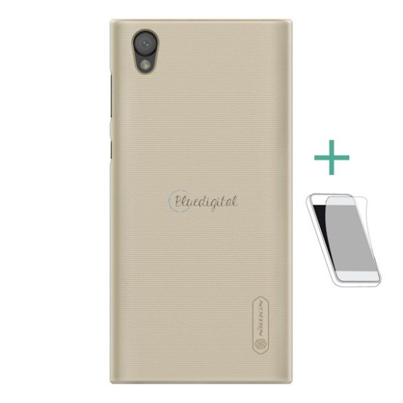 NILLKIN SUPER FROSTED műanyag telefonvédő (gumírozott, érdes felület + képernyővédő fólia) ARANY Sony Xperia L1 (G3312)